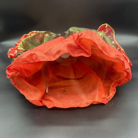 Vintage Christmas Angel Tree Topper 1999 May Department Store Red Green Gold - Picture 6 of 14